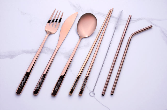 Cool Copper Travel Cutlery Set