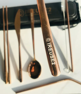 Cool Copper Travel Cutlery Set