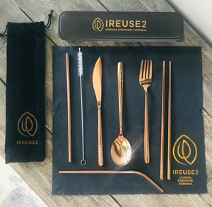 Cool Copper Travel Cutlery Set