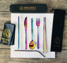 Load image into Gallery viewer, Incredible Iridescent Travel Cutlery Set